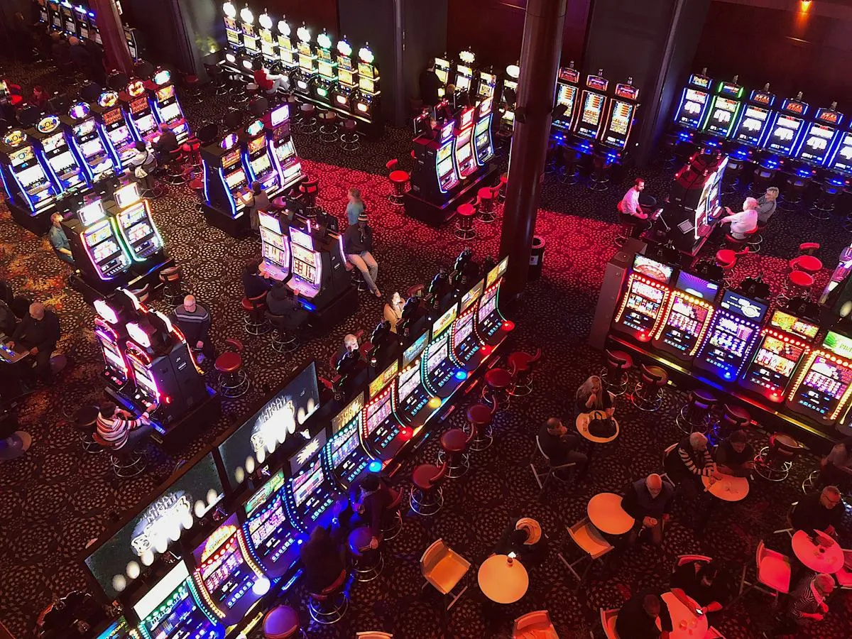 Roulette wheel photographed from above