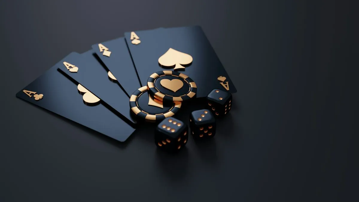 Close-up photograph of casino playing equipment